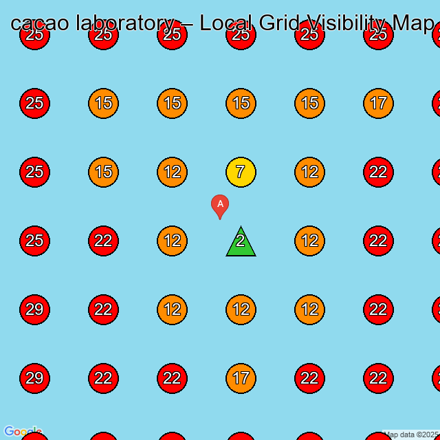 cacao laboratory GeoGrid visibility map for Food Manufacturer in None
